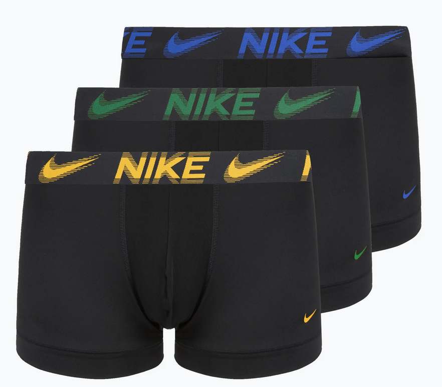 Tre Boxer Nike Essential Micro Dri-Fit - Nero/Giallo/Verde/Blu