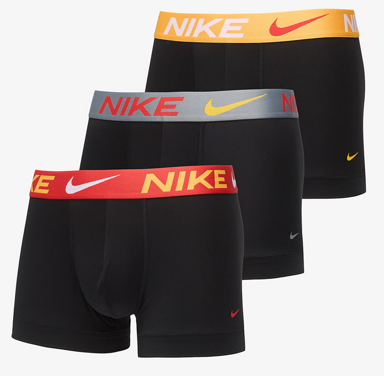 Tre Boxer Nike Essential Micro Dri-Fit - Nero/Grigio/Giallo/Rosso