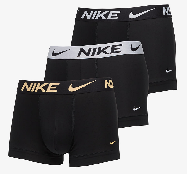Tre Boxer Nike Essential Micro Dri-Fit - Nero/Grigio/Giallo