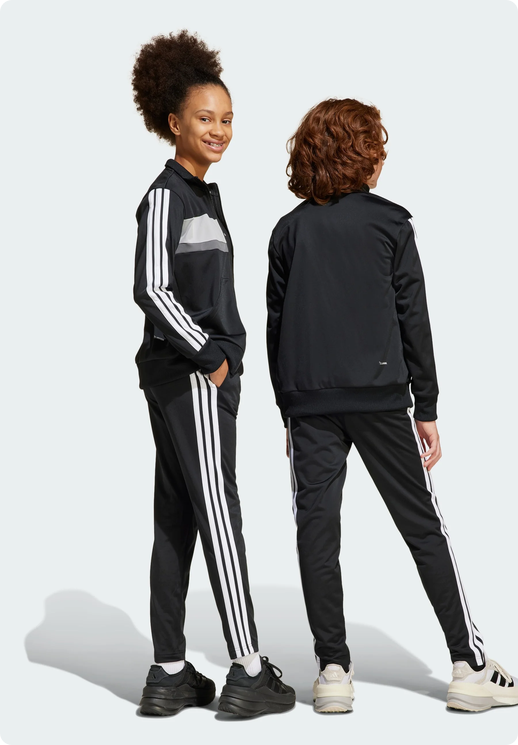 Tuta Ragazzo Adidas 3S Tiberio TS - Nero/Grigio