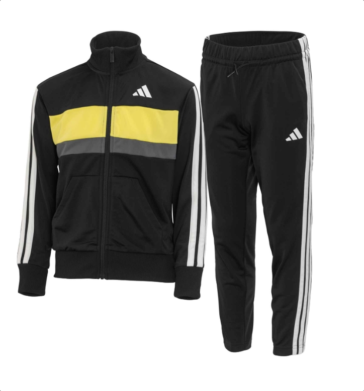 Tuta Ragazzo Adidas 3S Tiberio TS - Nero/Giallo