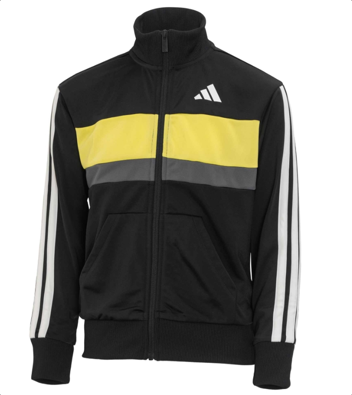Tuta Ragazzo Adidas 3S Tiberio TS - Nero/Giallo