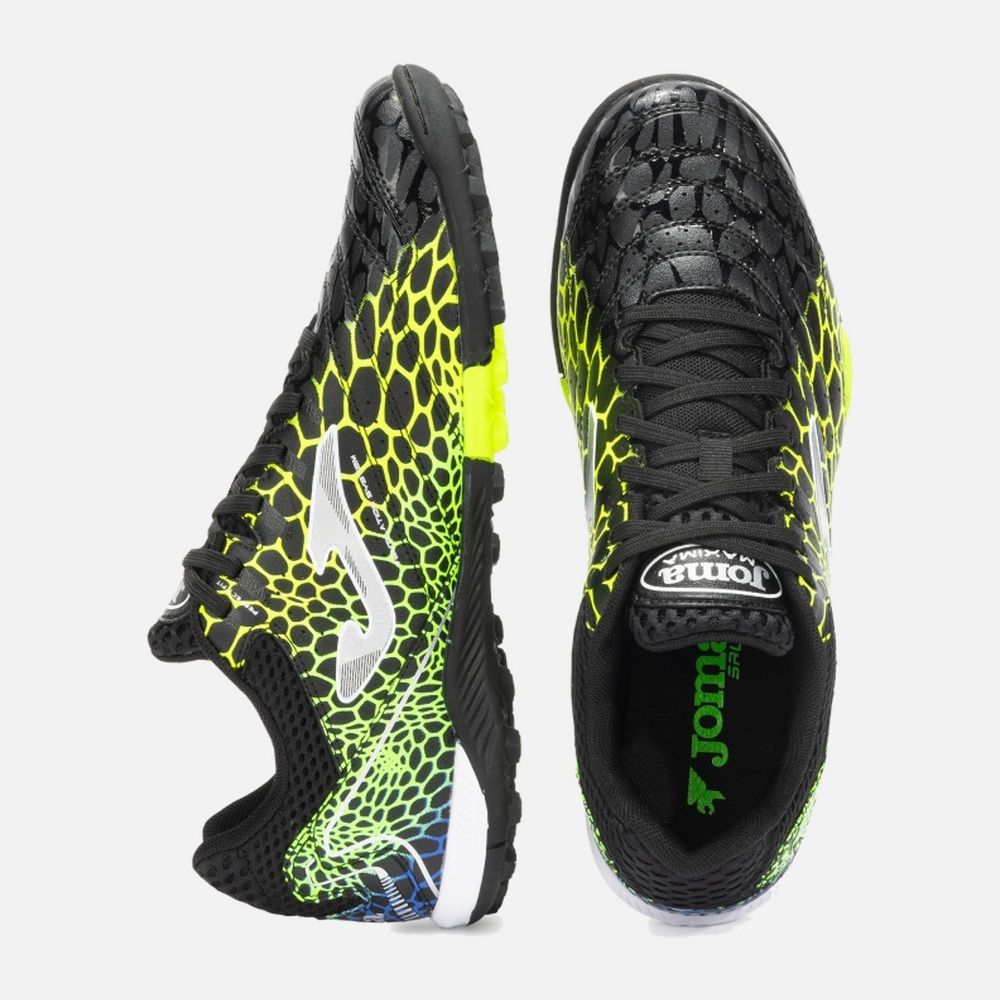 Scarpe Calcetto Uomo Joma Maxima 2531 Turf - Bianco/Giallo/Verde