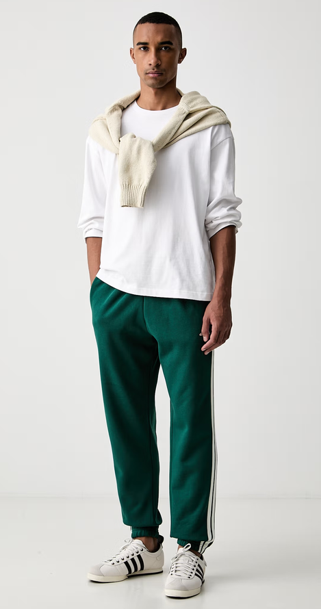 Pantalone Uomo Adidas 3-Stripes - Verde