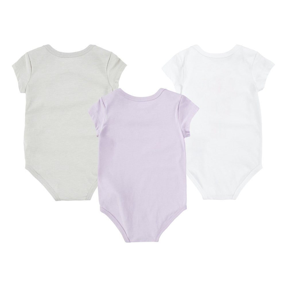 BODY BAMBINA NIKE SUMMER DAZE 3 PEZZI BODYSUIT-LILLA/GRIGIO/BIANCO-16J550-P6I