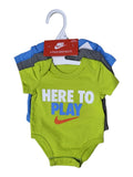 BODY BAMBINO NIKE VERBIAGE 3 PEZZI BODYSUIT 60% COTONE 40% POLIESTERE-56J548-EB5