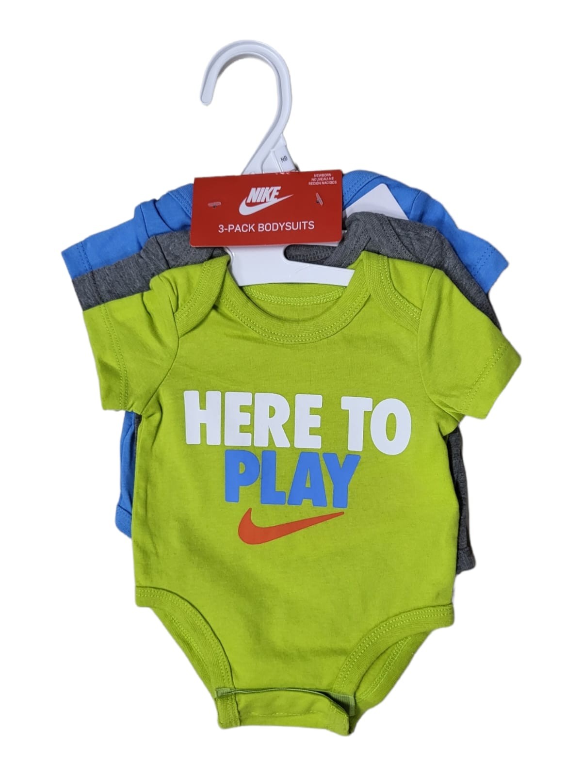BODY BAMBINO NIKE VERBIAGE 3 PEZZI BODYSUIT 60% COTONE 40% POLIESTERE-56J548-EB5