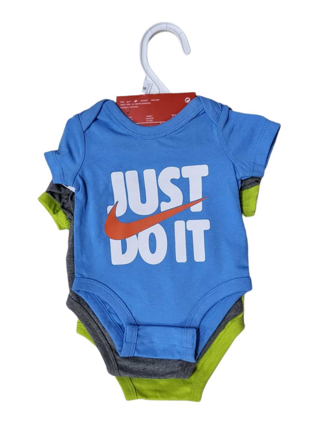 BODY BAMBINO NIKE VERBIAGE 3 PEZZI BODYSUIT 60% COTONE 40% POLIESTERE-56J548-EB5