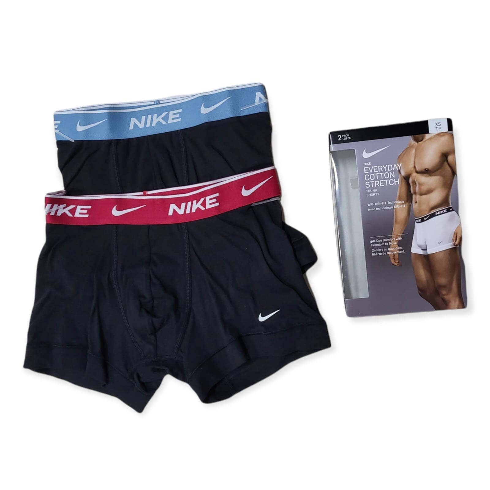 2 X BOXER UOMO NIKE - NERO - COTONE DRI-FIT - 0000KE1085-2ND