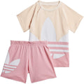 COMPLETINO BAMBINA  ADIDAS LARGE TREFOIL SHORT TEE SET- GD2651