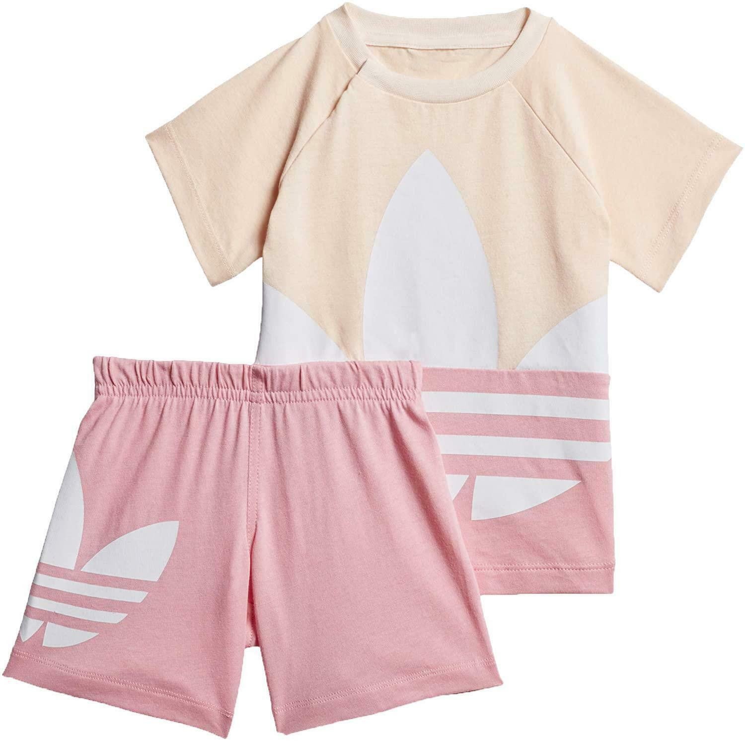COMPLETINO BAMBINA  ADIDAS LARGE TREFOIL SHORT TEE SET- GD2651