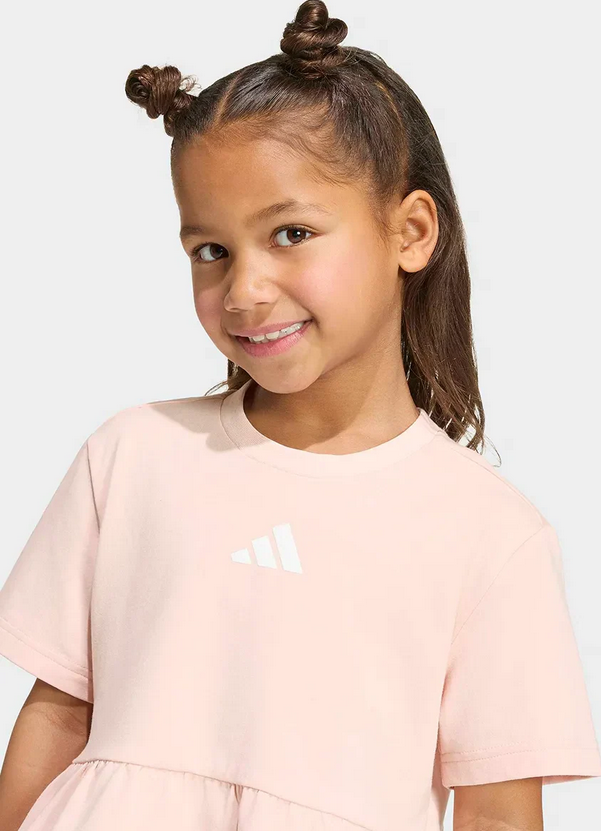 Completo Bambina Adidas Essentials SWTP - Beige/Rosa
