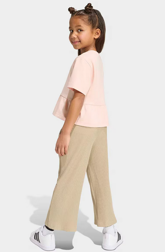 Completo Bambina Adidas Essentials SWTP - Beige/Rosa