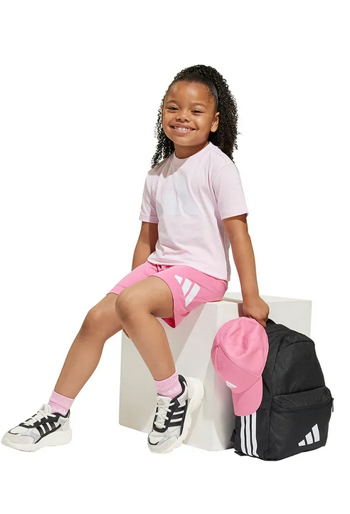 Completo Bambina Adidas Essentials Tee - Rosa/Fucsia