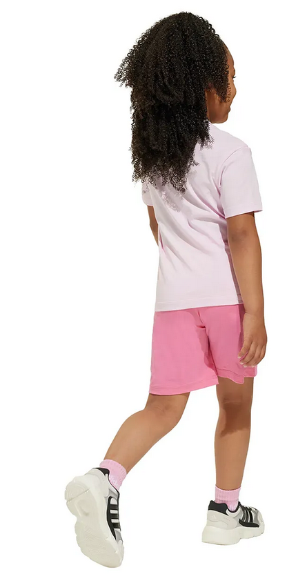 Completo Bambina Adidas Essentials Tee - Rosa/Fucsia