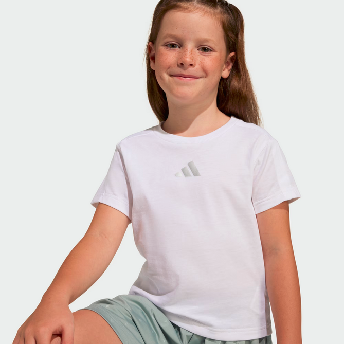 completo Bambina Adidas GLAM - BIANCO\CELESTE