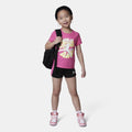 Completo Bambina Jordan Air Stacked - Nero/Fucsia