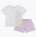 Completo Bambina Nike Wild Flower - Bianco