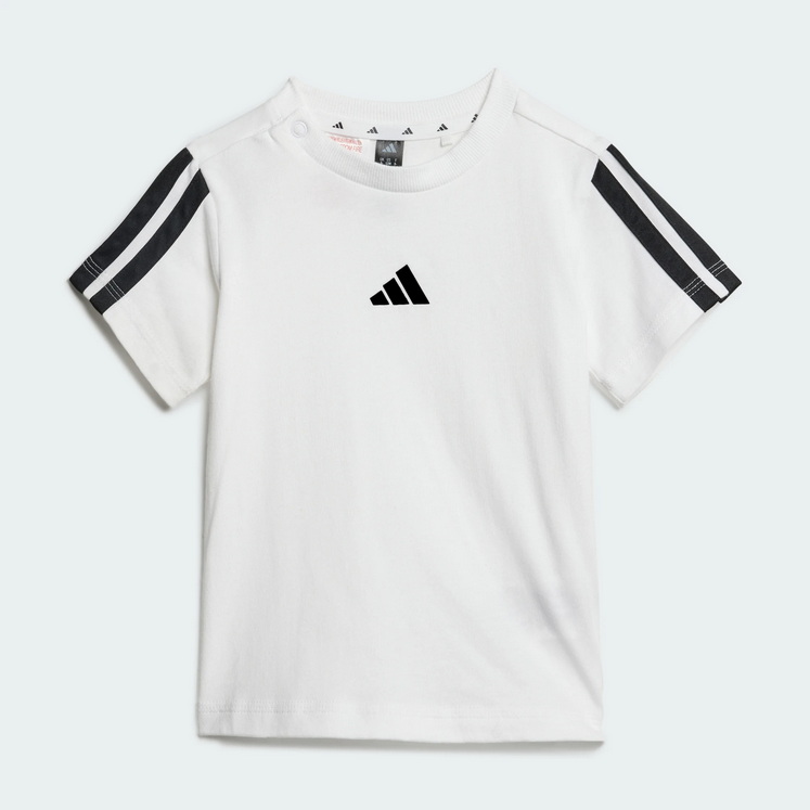 Completo Bambino Adidas ESSENTIAL TEE  - BIANCO\NERO