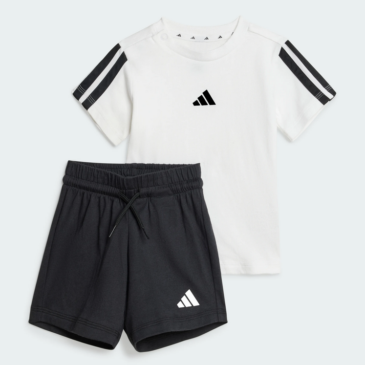 Completo Bambino Adidas ESSENTIAL TEE  - BIANCO\NERO