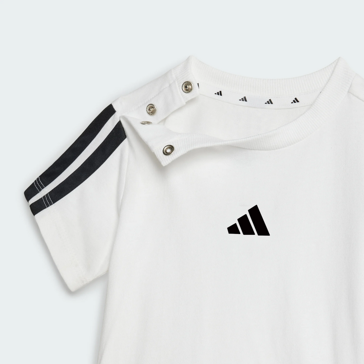 Completo Bambino Adidas ESSENTIAL TEE  - BIANCO\NERO