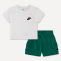 Completo Bambino Nike Pocket Tee set - BIANCO/VERDE