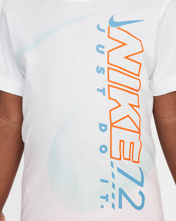 Completo Bambino Nike Rhythm Tee set - Bianco/Arancio