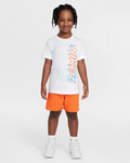 Completo Bambino Nike Rhythm Tee set - Bianco/Arancio