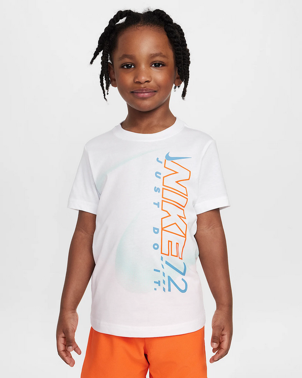 Completo Bambino Nike Rhythm Tee set - Bianco/Arancio