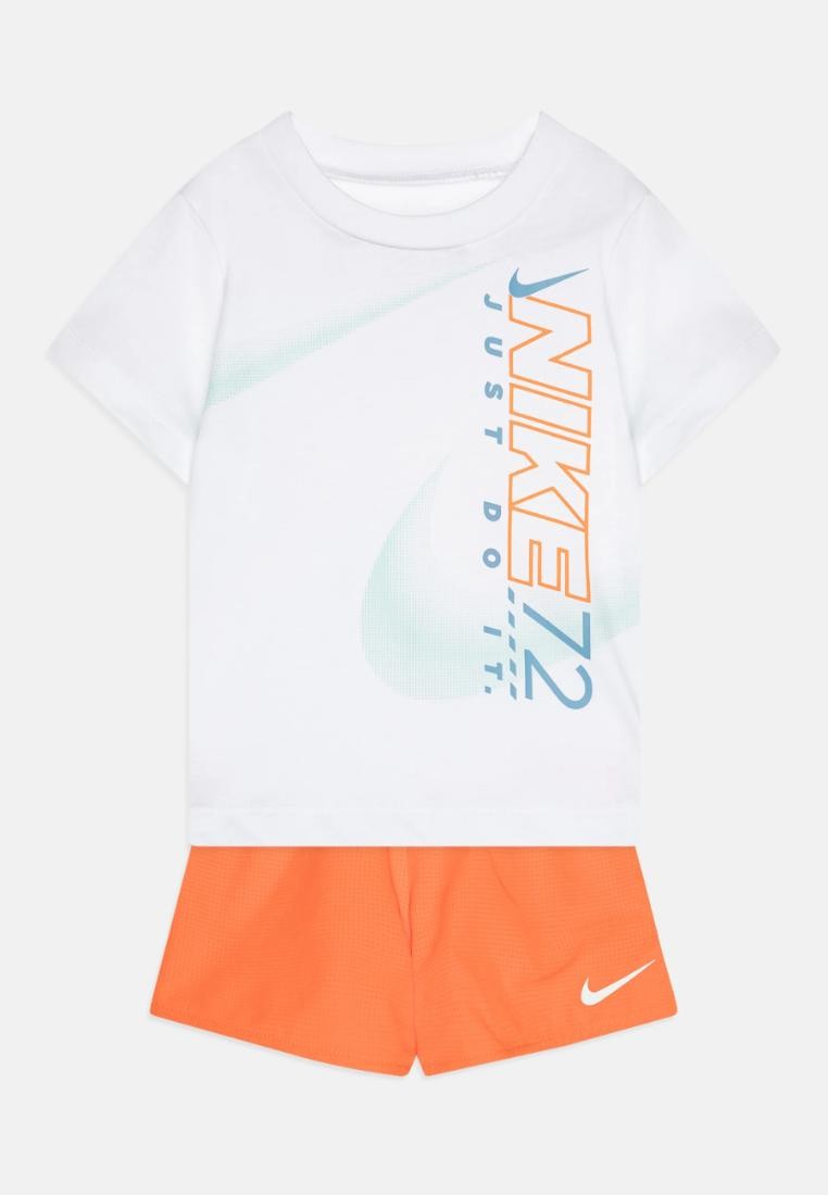 Completo Bambino Nike Rhythm Tee set - Bianco/Arancio
