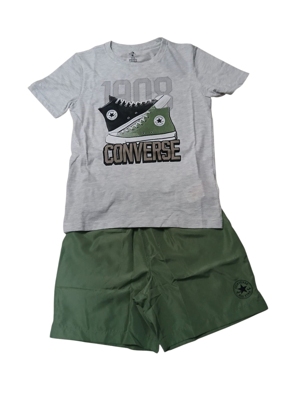 Completo Ragazzo Converse Retro Remix - Grigio/Verde