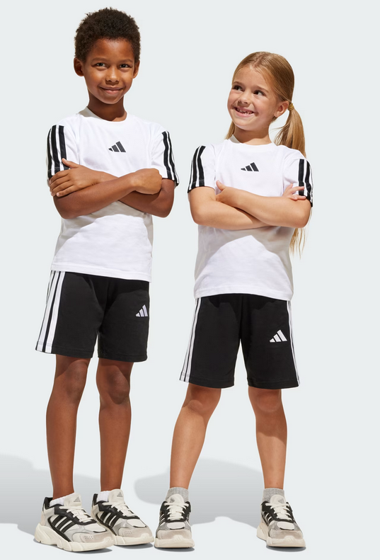 Completo Unisex Adidas ESSENTIAL TEE  - BIANCO\NERO