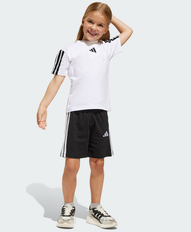 Completo Unisex Adidas ESSENTIAL TEE  - BIANCO\NERO