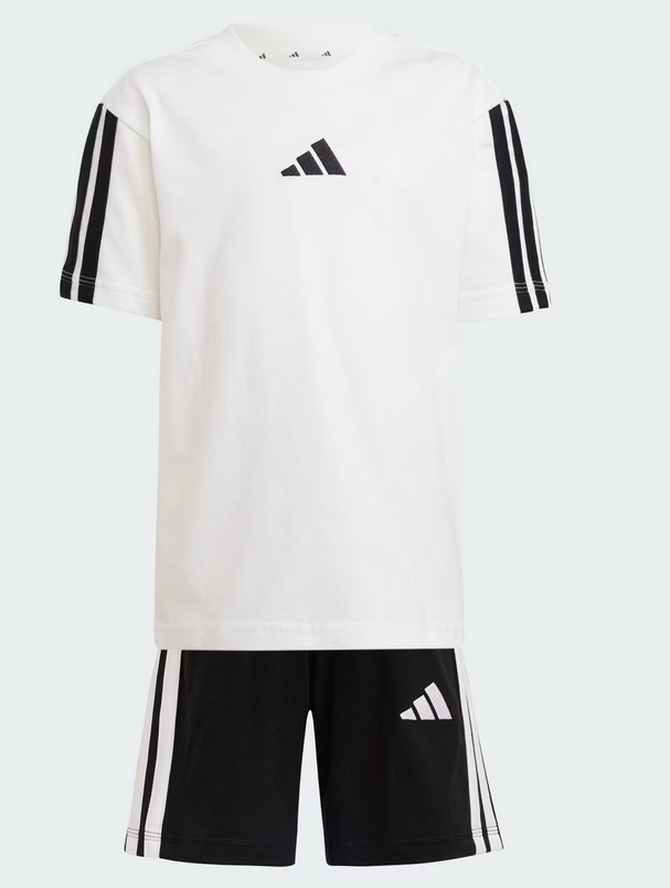 Completo Unisex Adidas ESSENTIAL TEE  - BIANCO\NERO