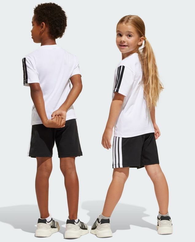 Completo Unisex Adidas ESSENTIAL TEE  - BIANCO\NERO