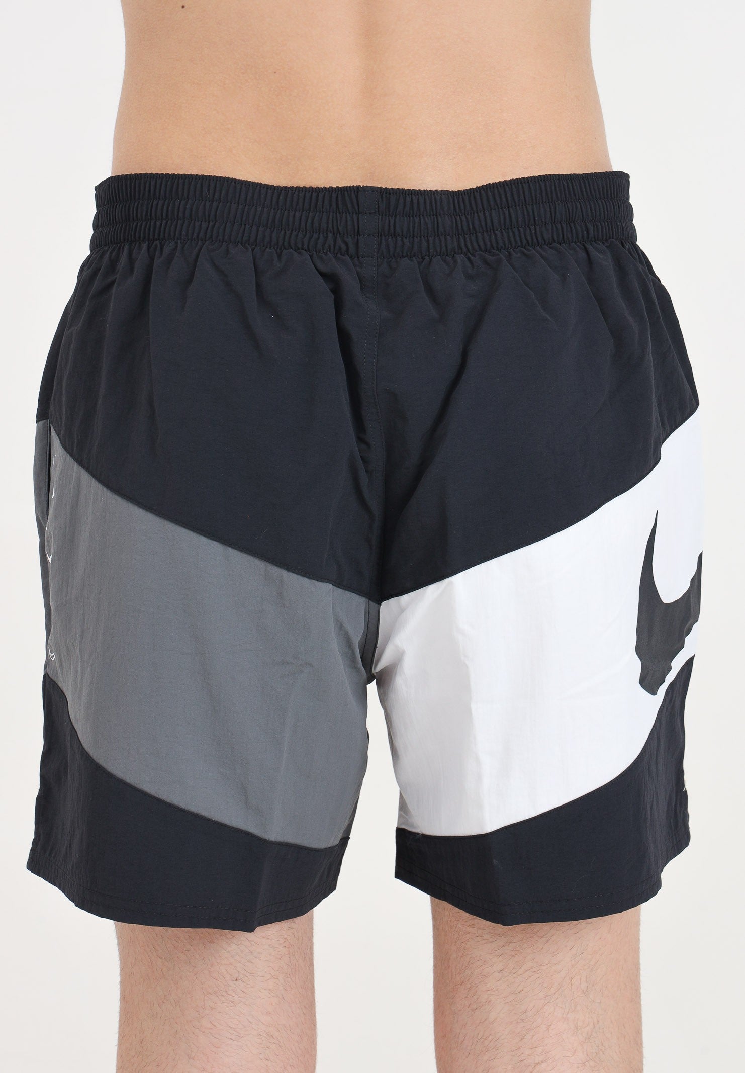 Costume da Bagno Uomo Nike 5 Volley Multi Logo - Nero
