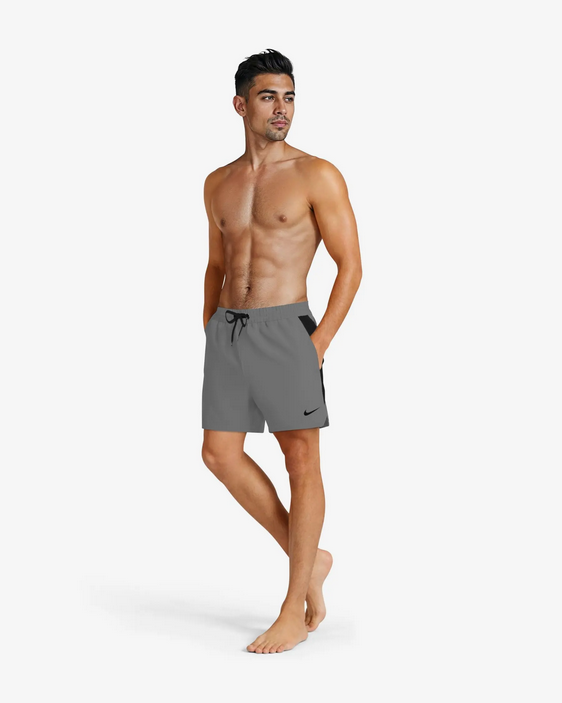 Costume da Bagno Uomo Nike Contend Solid Essentials - Grigio