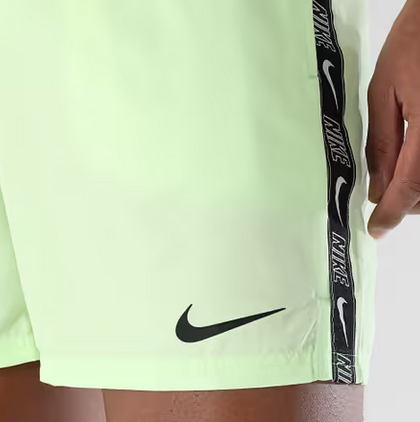 Costume da Bagno Uomo Nike Logo Tape - Verde Fluo