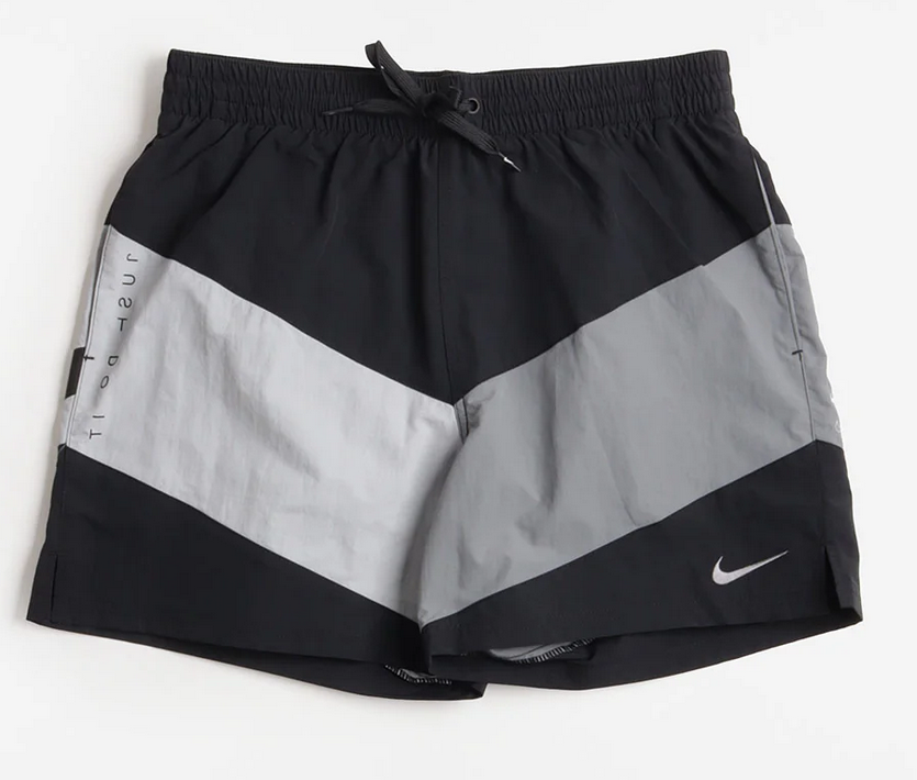 Costume da Bagno Uomo Nike Multi Logo 5 Volley - Nero/Grigio