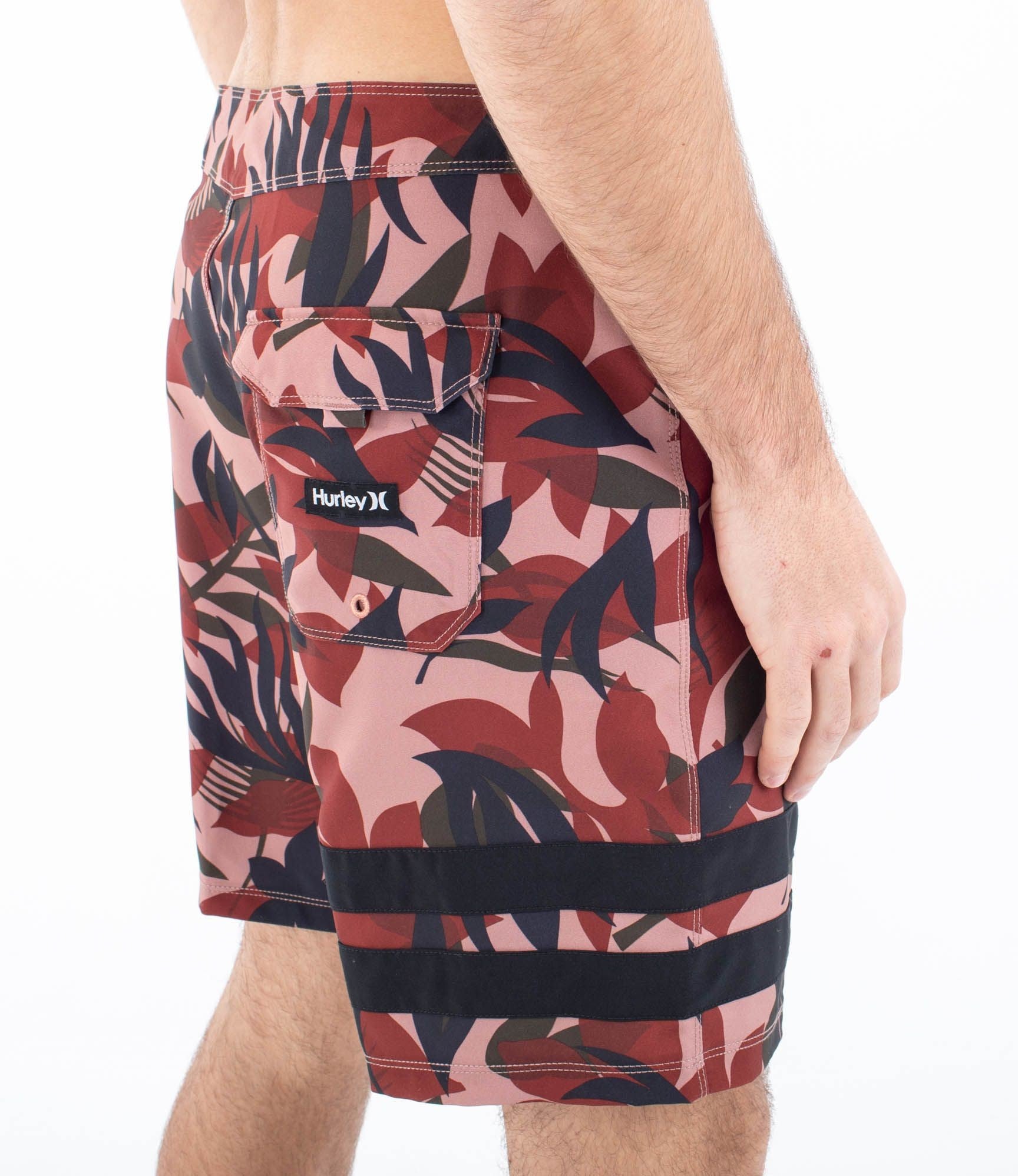 Costume Uomo Hurley Boardshort 18" Block party - Bordeaux