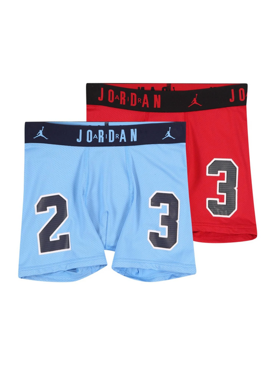 Due Boxer Ragazzo Jordan Flight Micro - Azzurro/Rosso