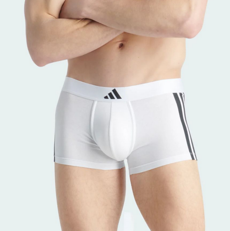 Due Boxer Uomo Adidas Active Flex Cotton - Bianco