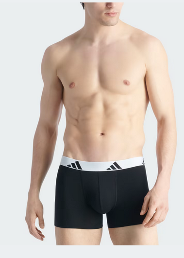 Due Boxer Uomo Adidas Active Flex Cotton - Nero