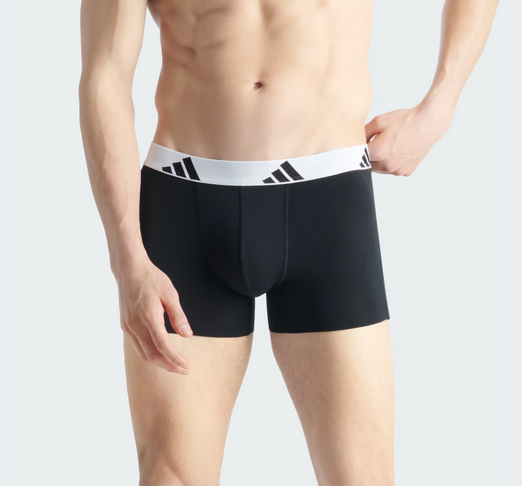 Due Boxer Uomo Adidas Active Flex Cotton - Nero