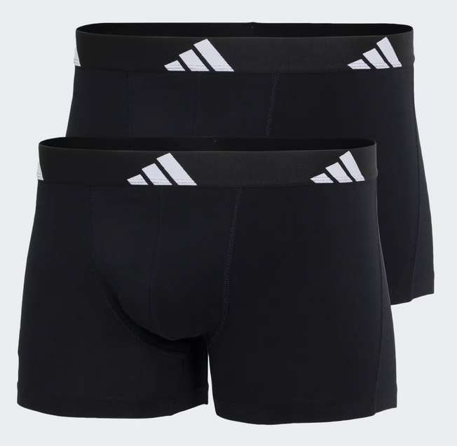 Due Boxer Uomo Adidas Active Flex Cotton - Nero