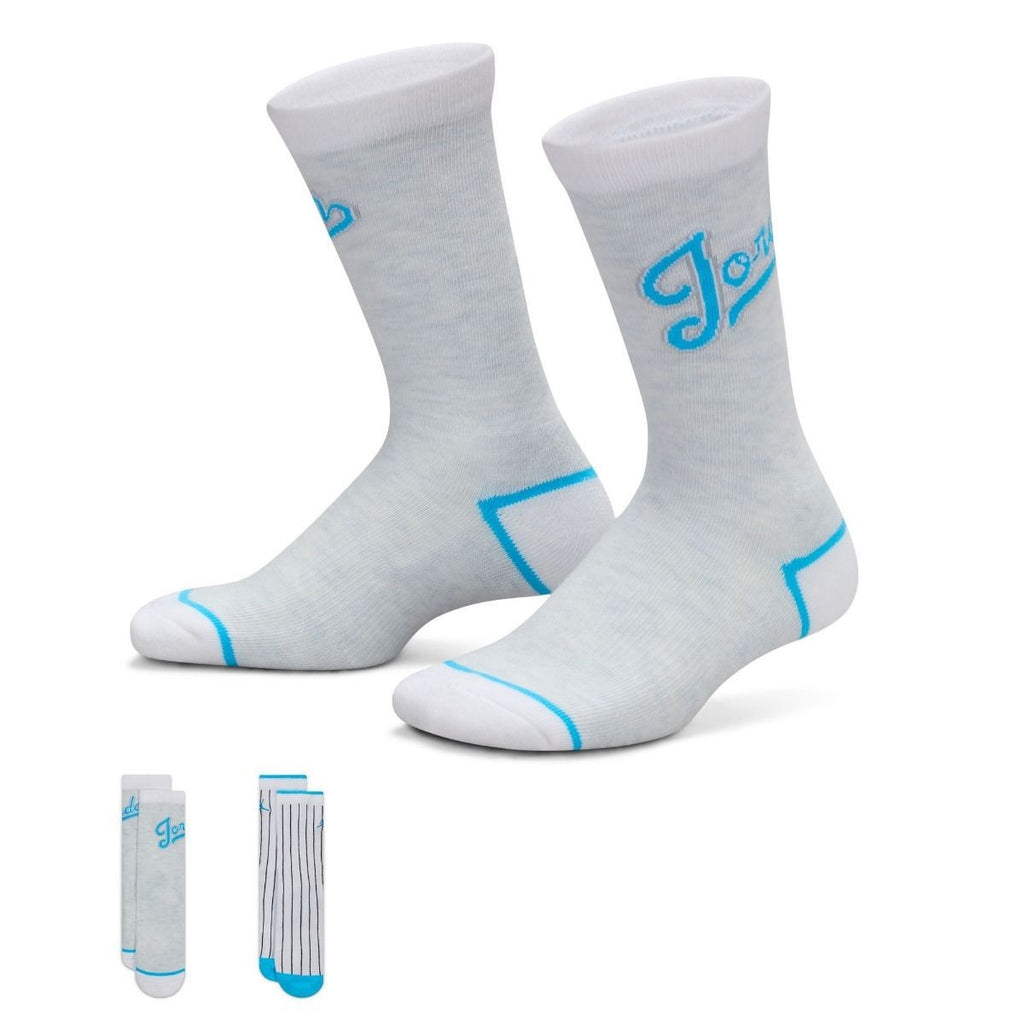 Due Paia di Calzini Jordan MVP - Bianco/Celeste