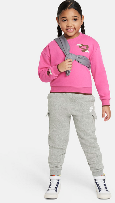 Felpa Bambina Nike Sweet Swoosh - cotone garzato - fucsia