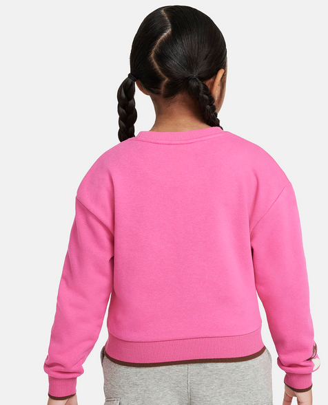 Felpa Bambina Nike Sweet Swoosh - cotone garzato - fucsia