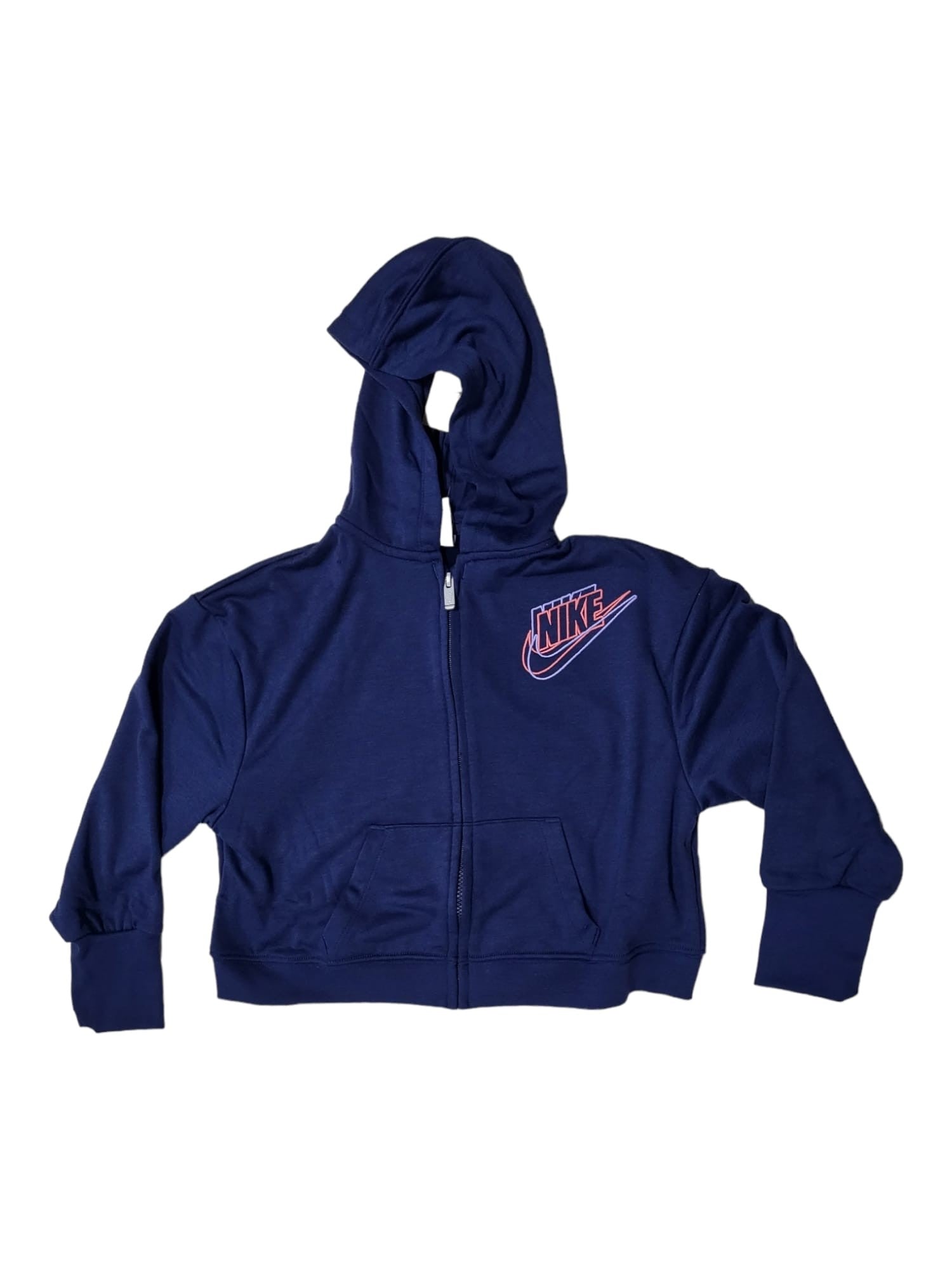 FELPA BAMBINA NIKE RECYCLED FZ-BLU-36J884-U90