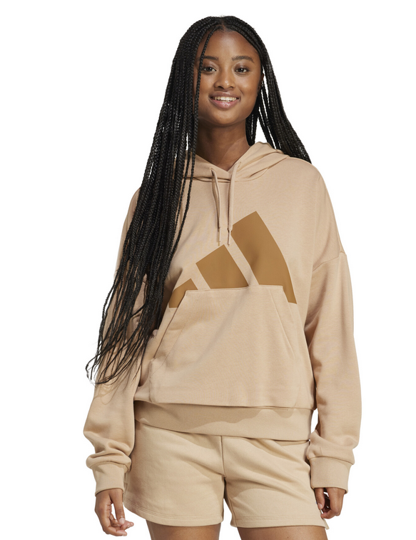 Felpa Donna Adidas Essentials Big Logo French Terry - Beige
